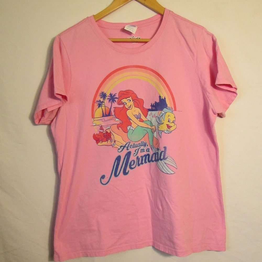 Pink Disney The Little Mermaid "Actually, I'm a Mermaid" T-shirt